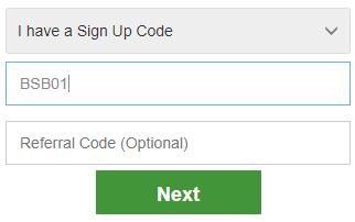 betway sign up code