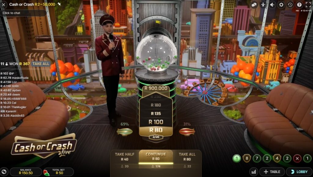 Cash or Crash Live Game by Evolution - Best Sports Betting