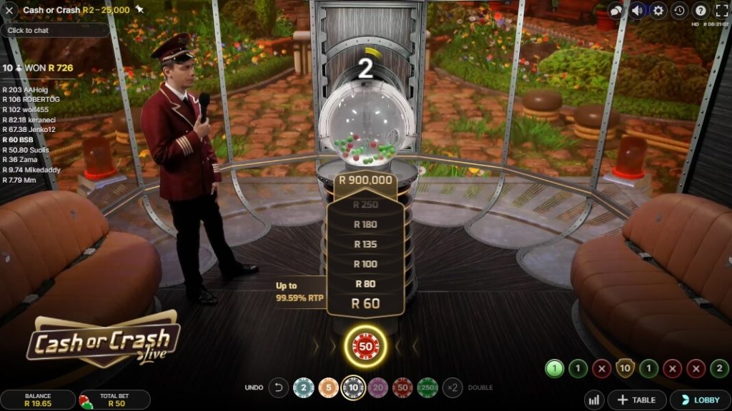 Cash or Crash Live Game by Evolution - Best Sports Betting