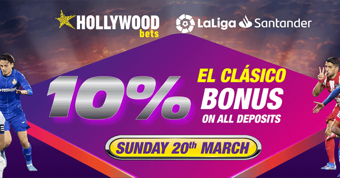 Hollywoodbets El Clasico 10% Deposit Bonus - Best Sports Betting